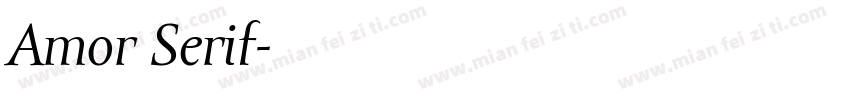 Amor Serif字体转换